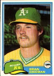 1981 Topps Baseball Cards      284     Brian Kingman
